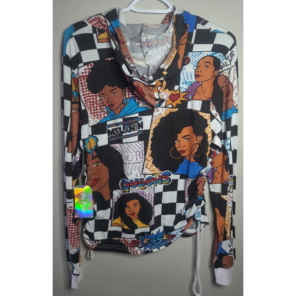 On Fire/Beautiful Hoodie Size L - Picture 2 of 4